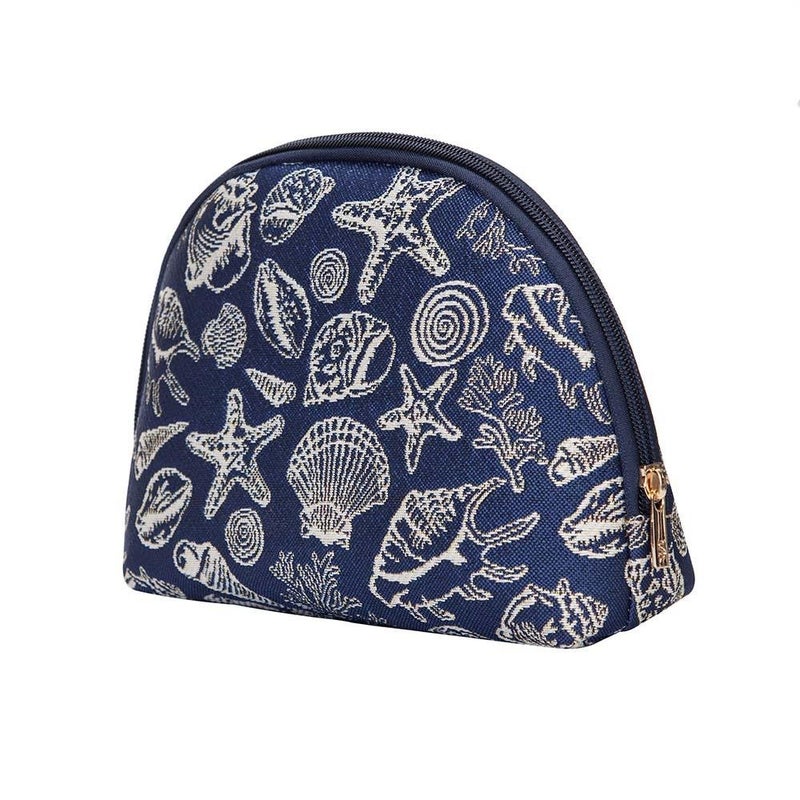 Signare Tapestry Cosmetic Bag Toiletry Makeup Bag for Women With Sea Shell Design(COSM-SHELL) - Image 2